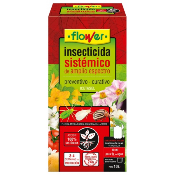 Insecticida sistémico de amplio espectro 100ml Flower (Acetamiprid)